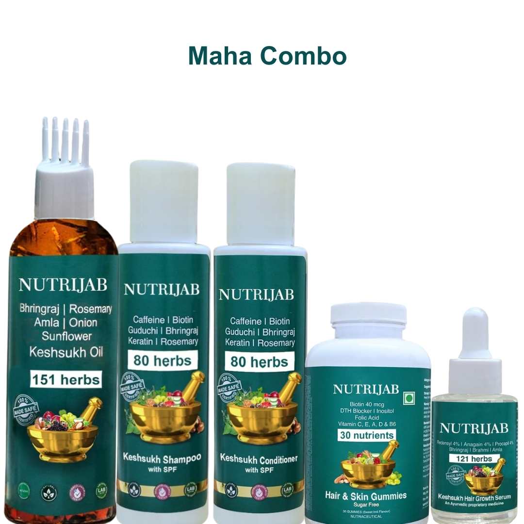 Sarvottam Ultimate (Serum + Oil + Gummies + Shampoo + Conditioner)