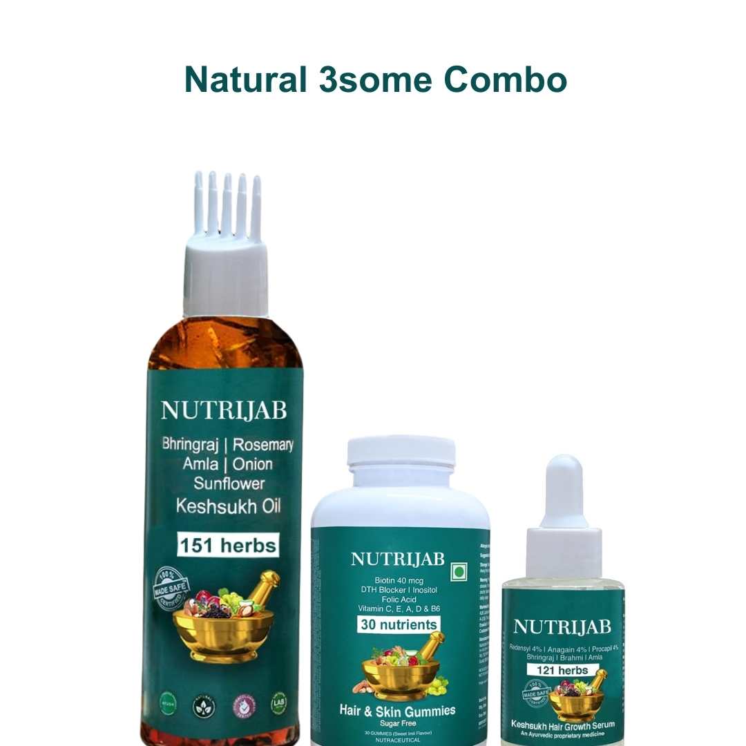 Natural 3some (Serum + Oil + Gummies)