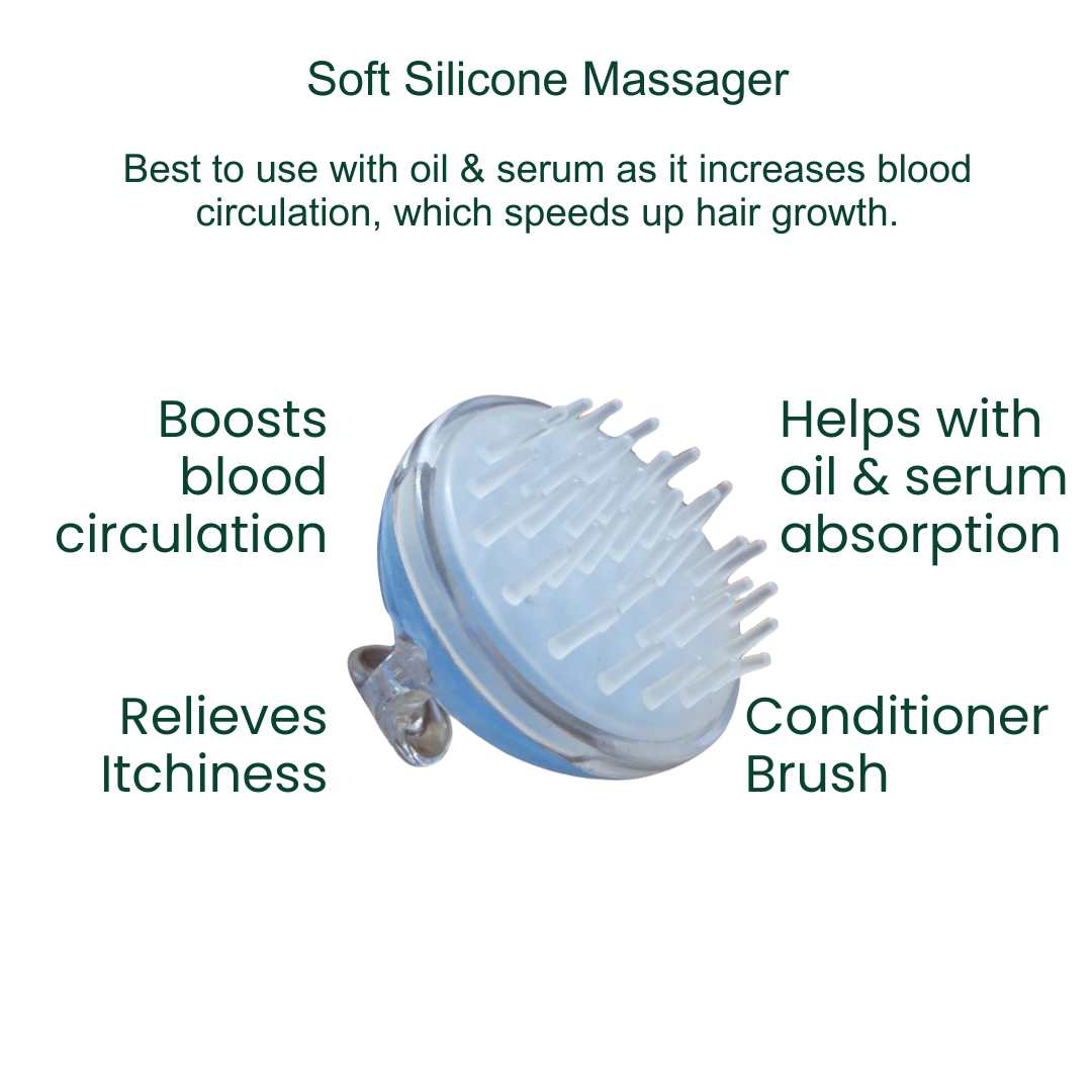 Hair Scalp Massager Shampoo Brush | Soft Silicone